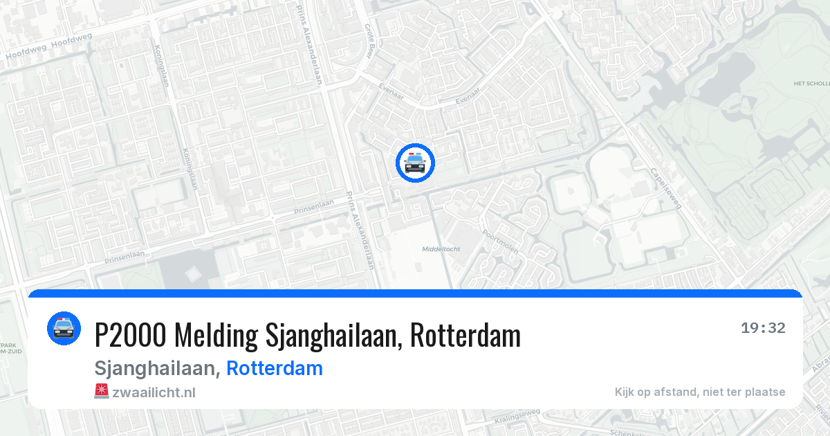 P2000 Melding Sjanghailaan, Rotterdam — 7 mei 2026