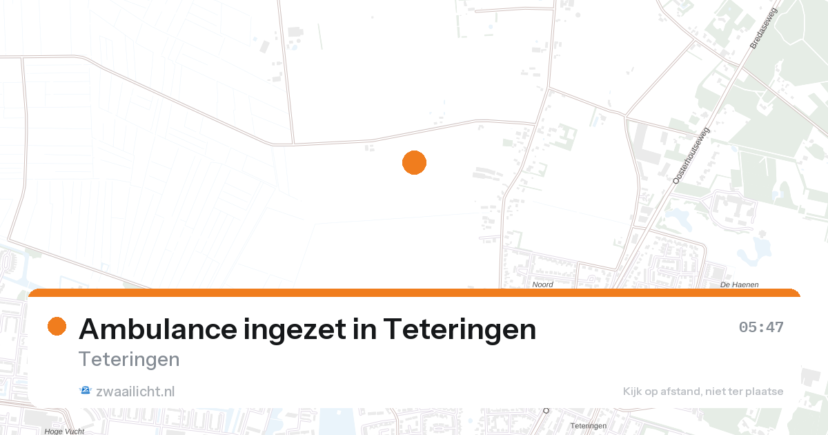 Ambulance ingezet in Teteringen — 25 aug 2026
