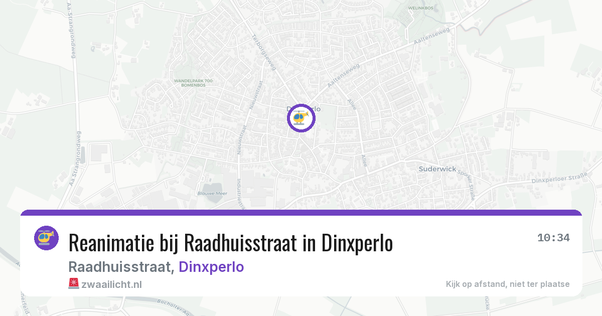 Reanimatie bij Raadhuisstraat in Dinxperlo — 6 aug 2026