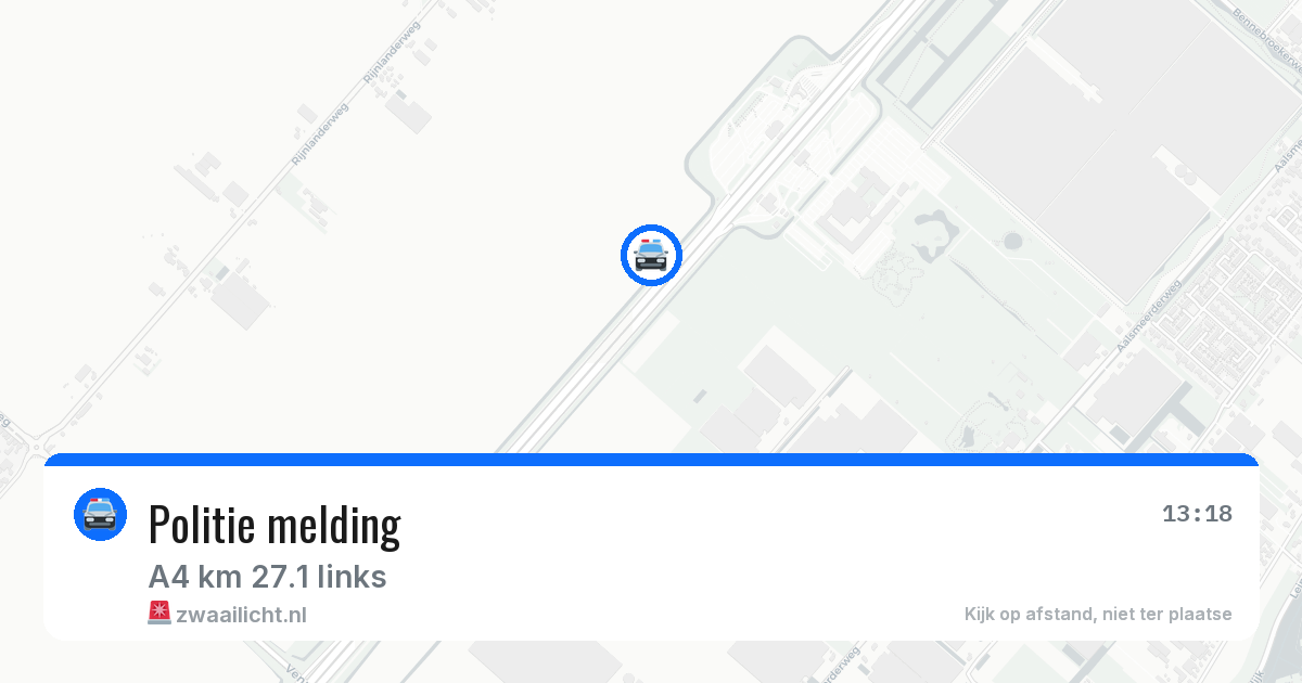 Politie melding — 22 jun 2026 | 🚨 Zwaailicht.nl