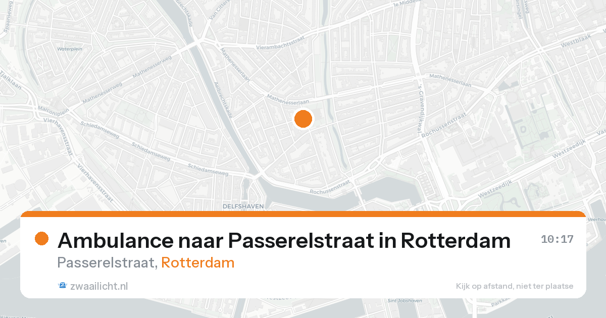 Ambulance naar Passerelstraat in Rotterdam — 16 aug 2026