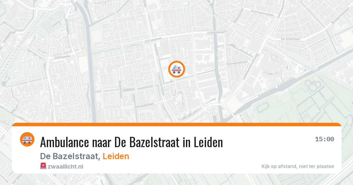 Ambulance naar De Bazelstraat in Leiden — 29 mei 2026