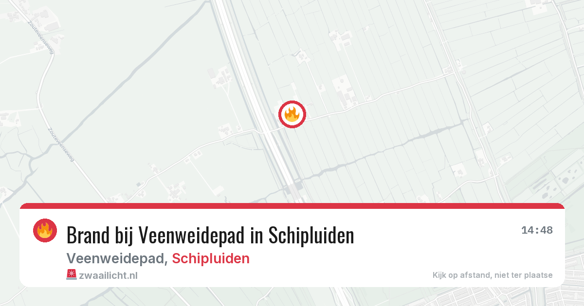Brand bij Veenweidepad in Schipluiden — 31 jul 2026