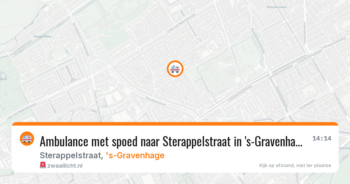 Ambulance met spoed naar Sterappelstraat in 's-Gravenhage — 31 jul 2026