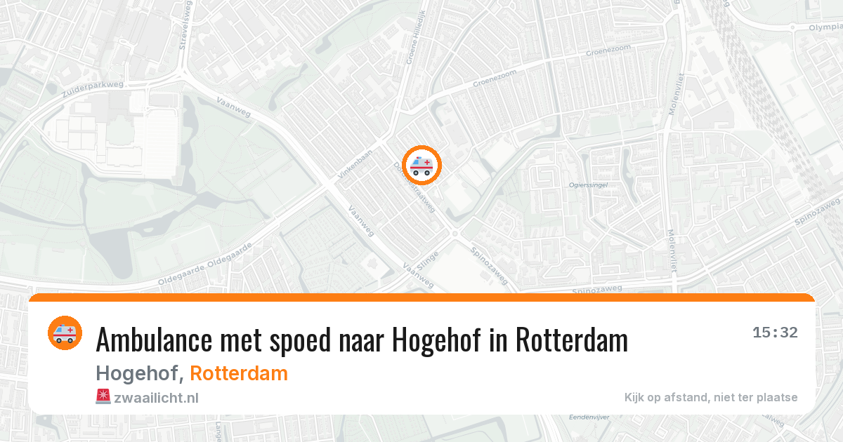 Ambulance met spoed naar Hogehof in Rotterdam — 10 mrt 2026