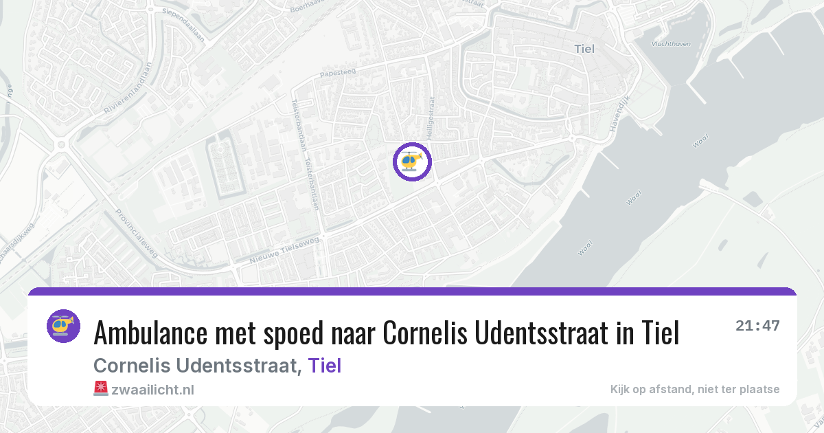 Ambulance met spoed naar Cornelis Udentsstraat in Tiel — 23 jun 2026