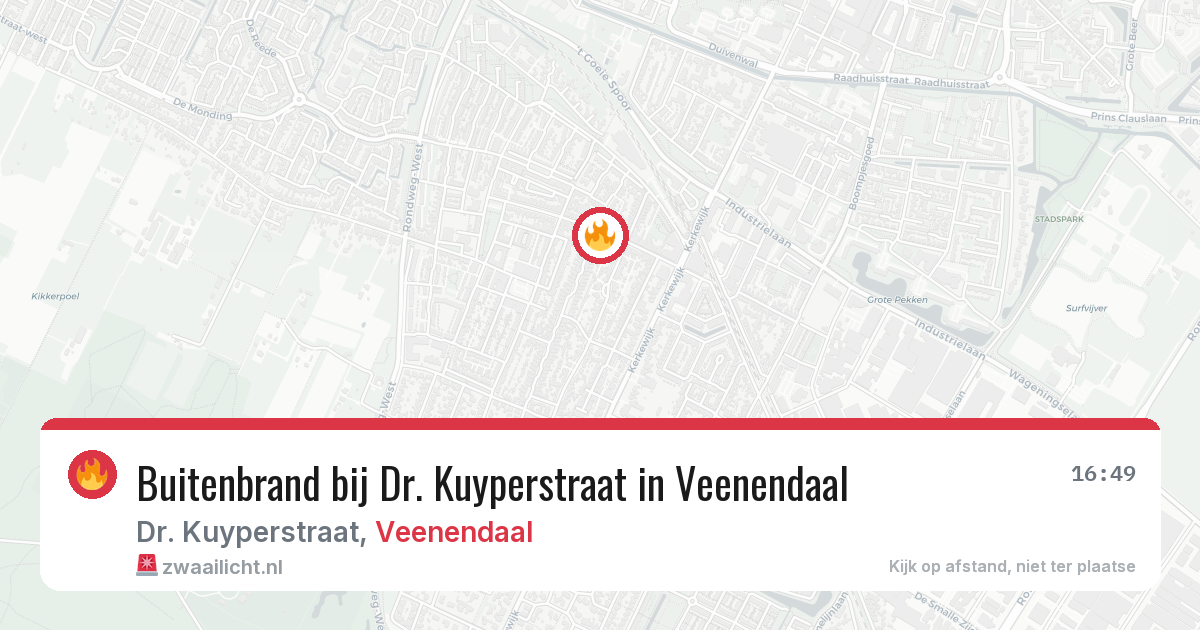 Buitenbrand bij Dr. Kuyperstraat in Veenendaal — 8 apr 2026