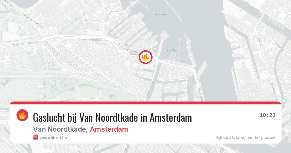 Gaslucht bij Van Noordtkade in Amsterdam — 4 mei 2026