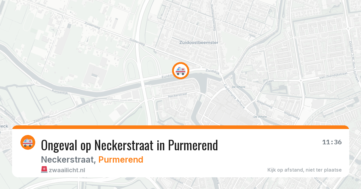 Ongeval op Neckerstraat in Purmerend — 15 mrt 2026