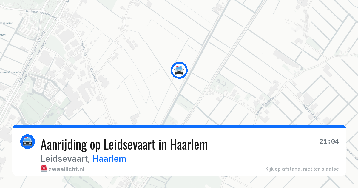 Aanrijding op Leidsevaart in Haarlem — 9 mei 2026