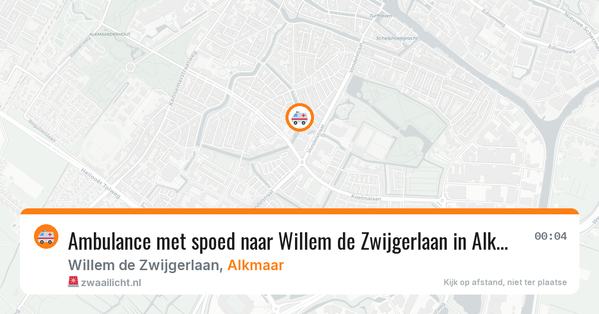 Ambulance met spoed naar Willem de Zwijgerlaan in Alkmaar — 29 jan 2026