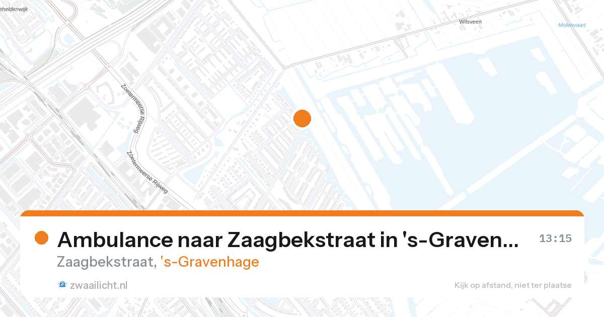 Ambulance naar Zaagbekstraat in 's-Gravenhage — 27 aug 2026
