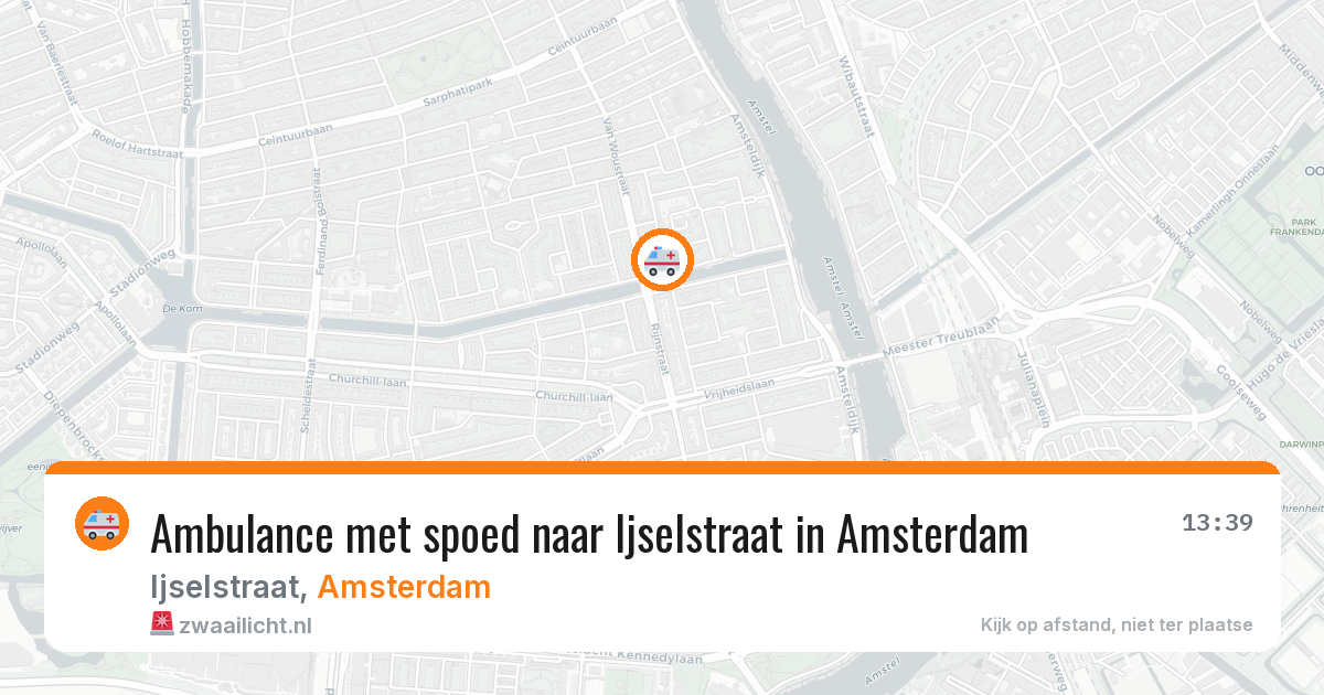 Ambulance met spoed naar Ijselstraat in Amsterdam — 6 apr 2026