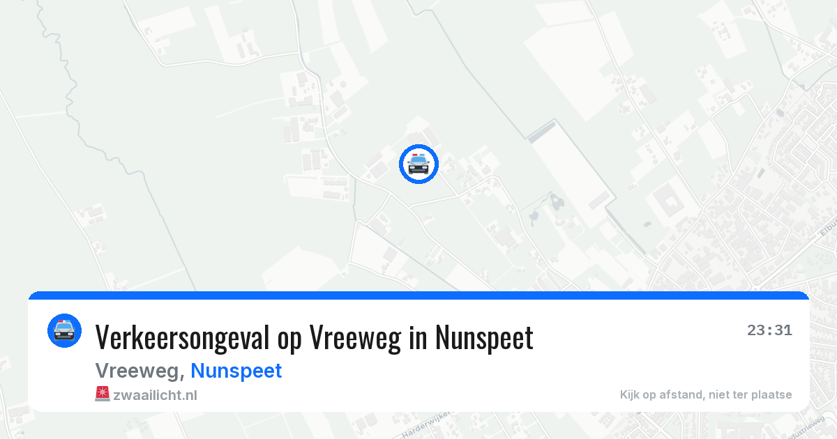 Verkeersongeval op Vreeweg in Nunspeet — 19 jun 2026