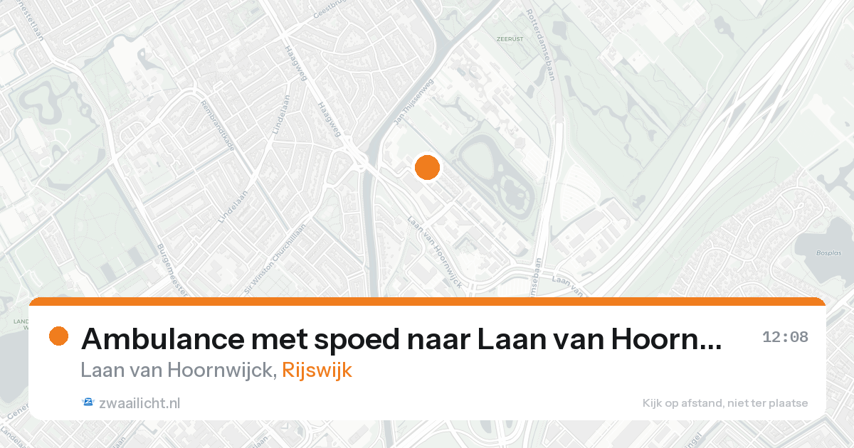 Ambulance met spoed naar Laan van Hoornwijck in Rijswijk — 23 aug 2026