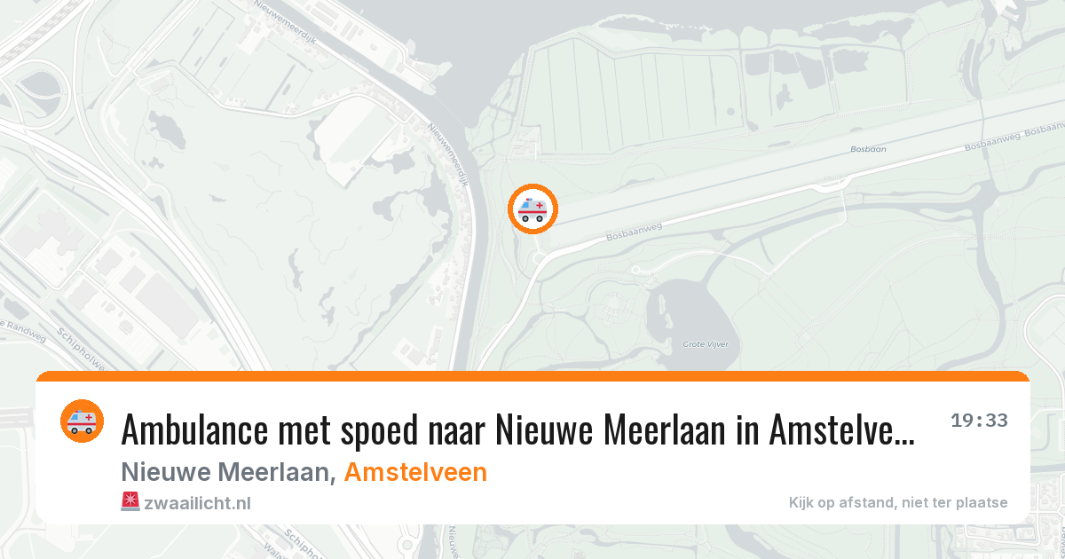 Ambulance met spoed naar Nieuwe Meerlaan in Amstelveen — 31 jul 2026