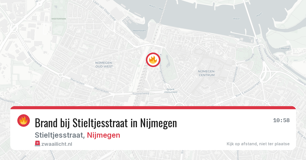 Brand bij Stieltjesstraat in Nijmegen — 2 apr 2026