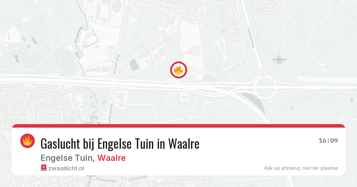 Gaslucht bij Engelse Tuin in Waalre — 24 jun 2026