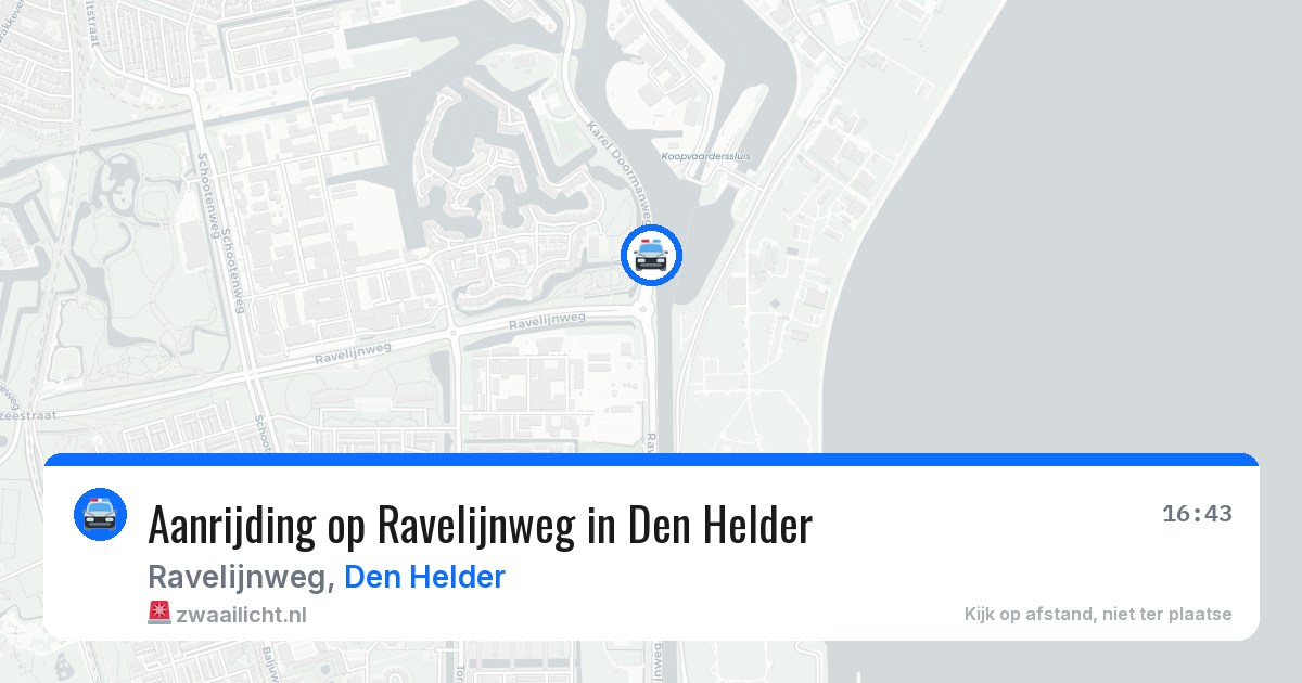 Aanrijding op Ravelijnweg in Den Helder — 25 jun 2026