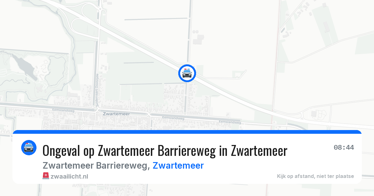 Ongeval op Zwartemeer Barriereweg in Zwartemeer — 23 jan 2026