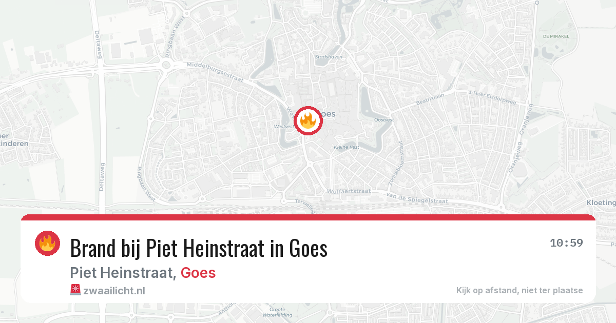 Brand bij Piet Heinstraat in Goes — 2 mrt 2026