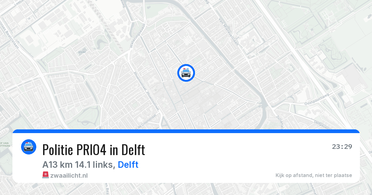 Politie PRIO4 in Delft — 6 jul 2026 | 🚨 Zwaailicht.nl