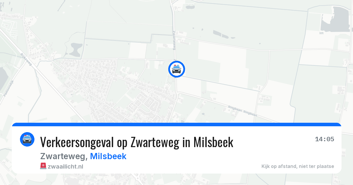 Verkeersongeval op Zwarteweg in Milsbeek — 5 jul 2026