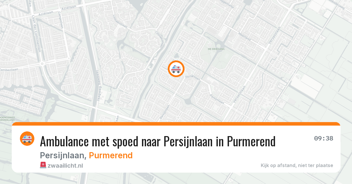 Ambulance met spoed naar Persijnlaan in Purmerend — 14 aug 2026