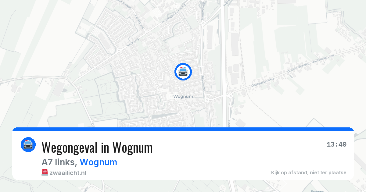Wegongeval in Wognum — 2 jul 2026