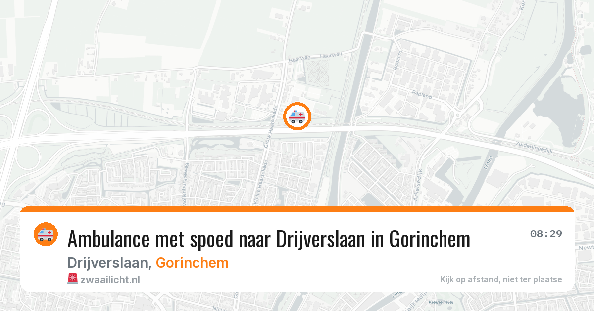 Ambulance met spoed naar Drijverslaan in Gorinchem — 30 jul 2026