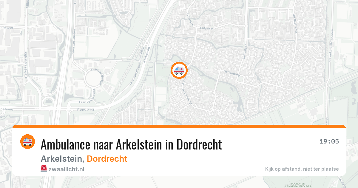 Ambulance naar Arkelstein in Dordrecht — 10 aug 2026