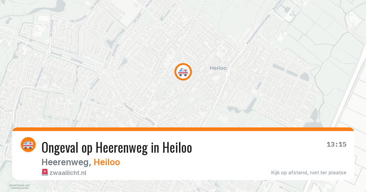 Ongeval op Heerenweg in Heiloo — 1 aug 2026