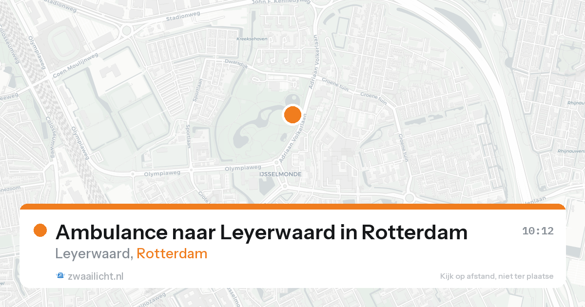 Ambulance naar Leyerwaard in Rotterdam — 29 mei 2026