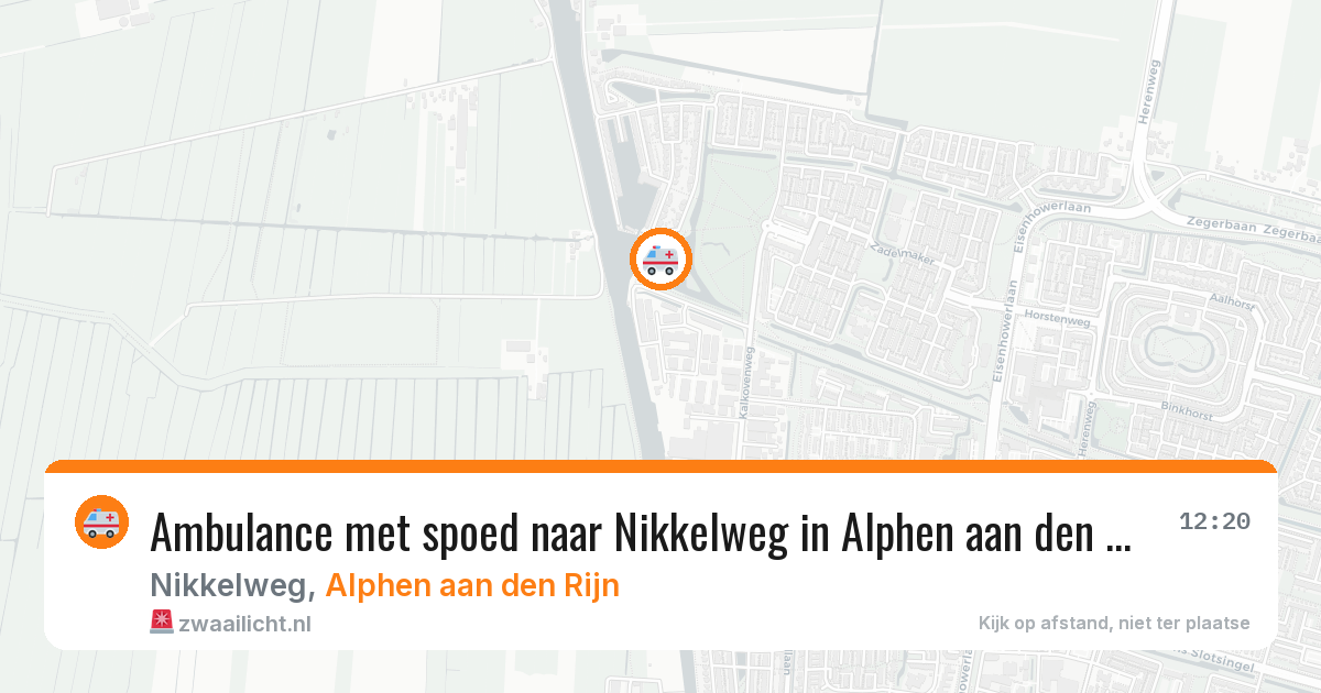 Ambulance met spoed naar Nikkelweg in Alphen aan den Rijn — 5 jul 2026