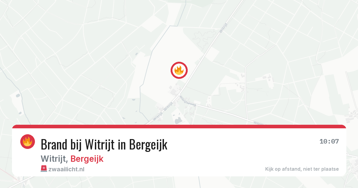 Brand bij Witrijt in Bergeijk — 9 jul 2026