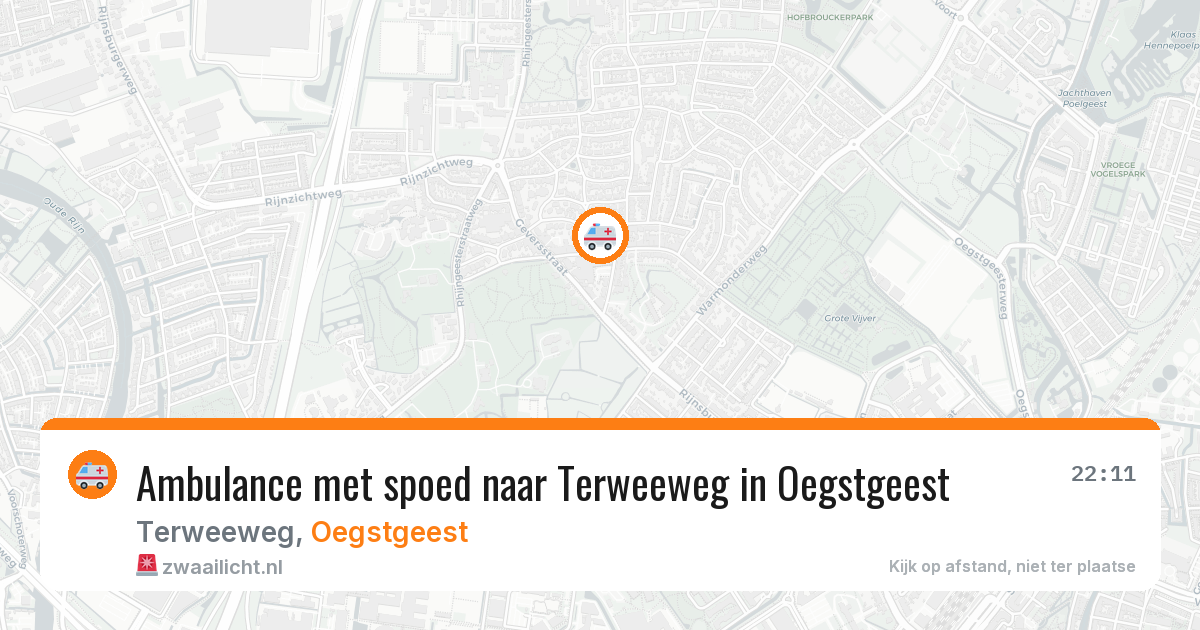 Ambulance met spoed naar Terweeweg in Oegstgeest — 28 jun 2026
