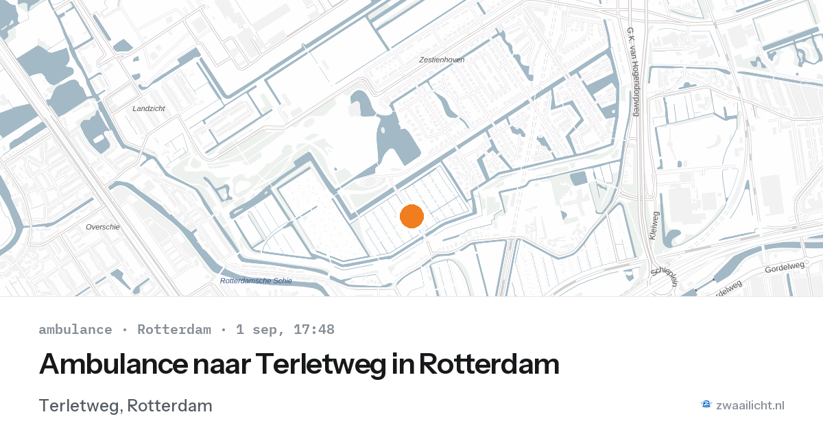 Ambulance naar Terletweg in Rotterdam — 1 sep 2026