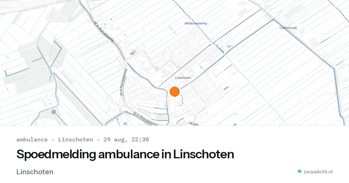 Spoedmelding ambulance in Linschoten — 29 aug 2026