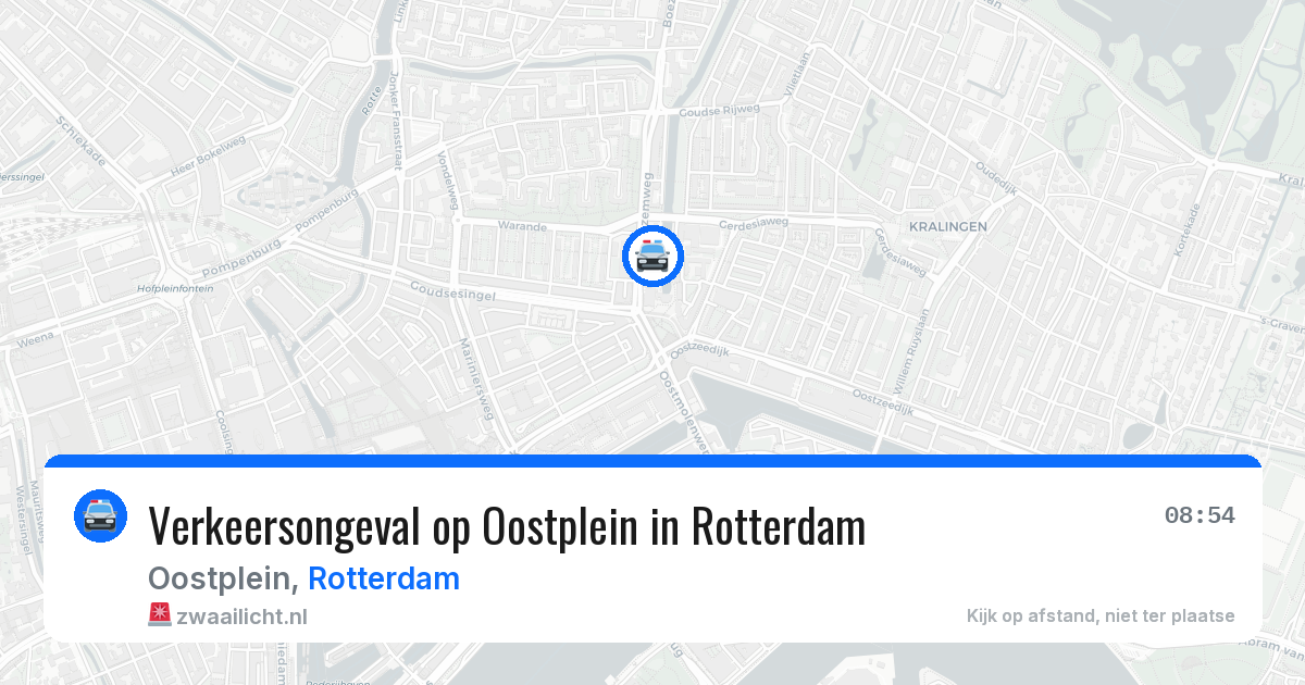 Verkeersongeval op Oostplein in Rotterdam — 4 mei 2026