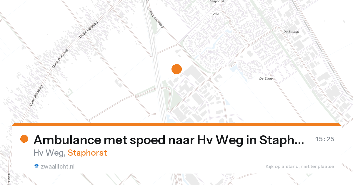 Ambulance met spoed naar Hv Weg in Staphorst — 27 aug 2026