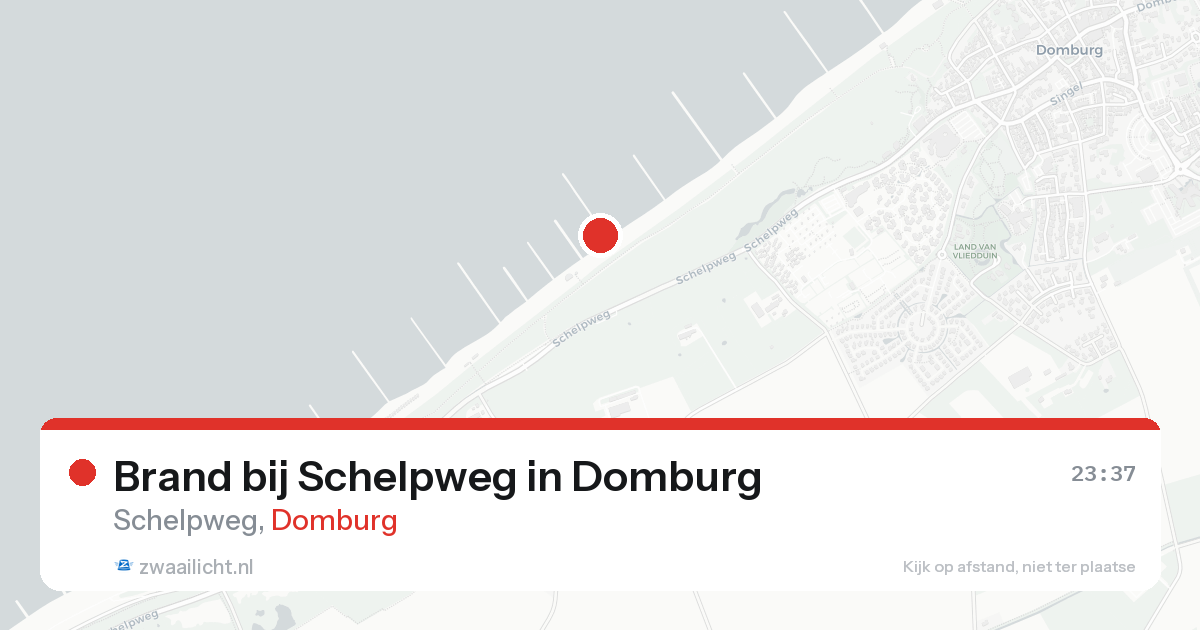 Brand bij Schelpweg in Domburg — 16 aug 2026