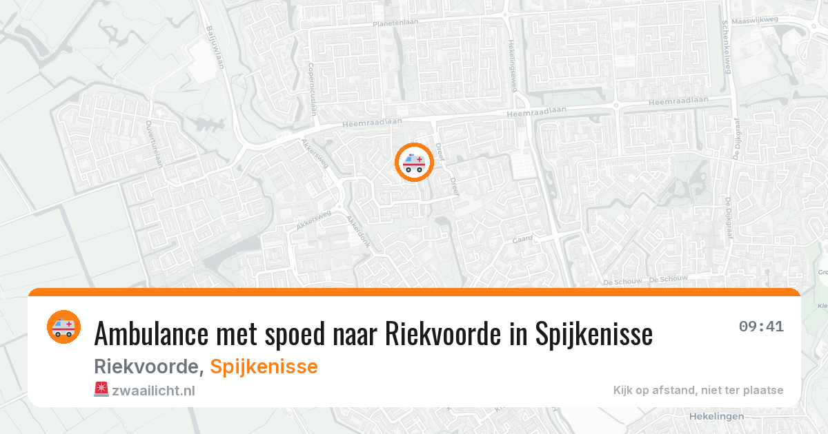 Ambulance met spoed naar Riekvoorde in Spijkenisse — 23 mei 2026