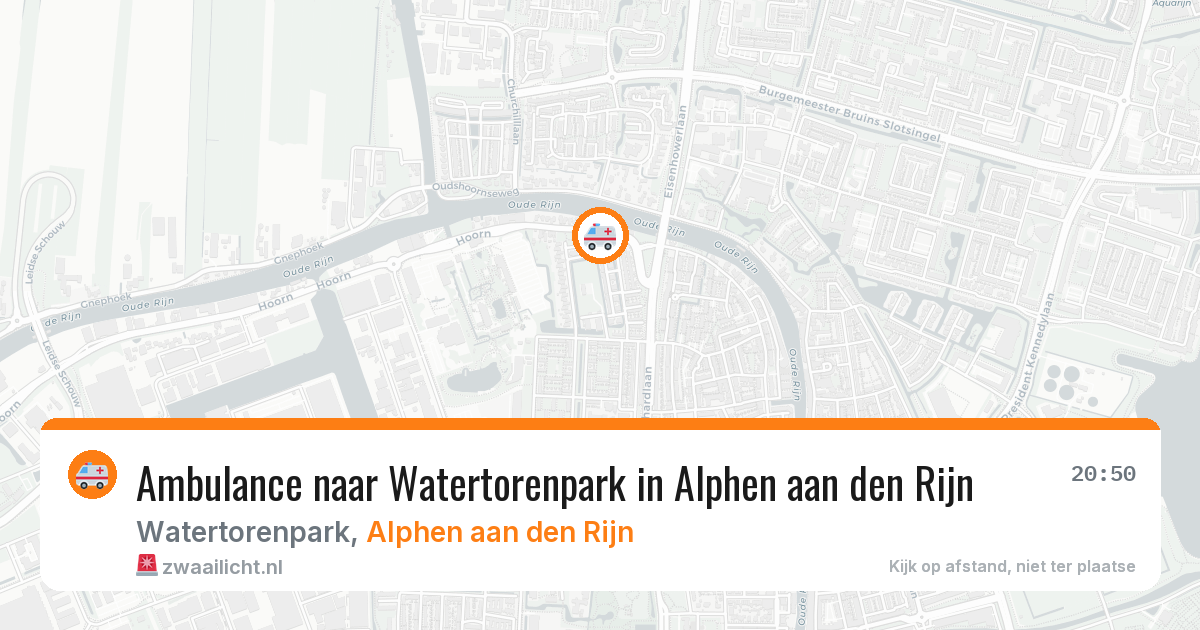 Ambulance naar Watertorenpark in Alphen aan den Rijn — 16 jun 2026