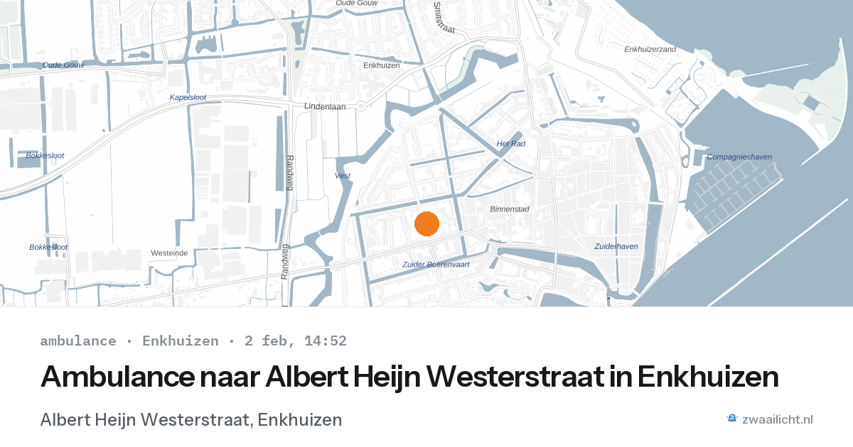 Ambulance naar Albert Heijn Westerstraat in Enkhuizen — 2 feb 2026