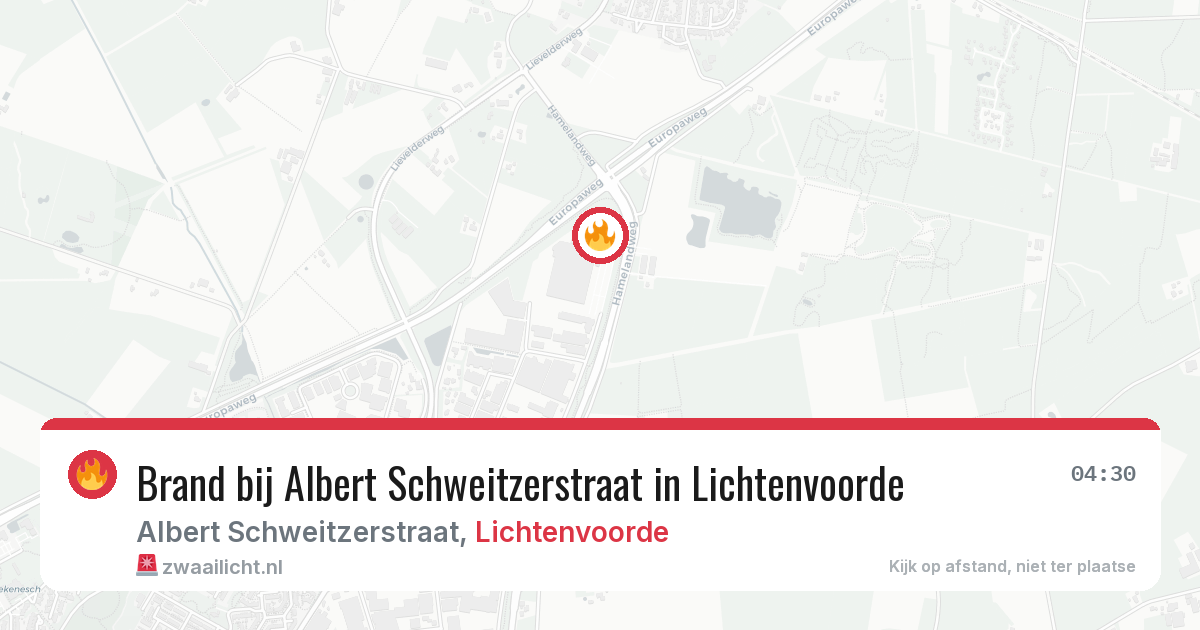 Brand bij Albert Schweitzerstraat in Lichtenvoorde — 14 jun 2026