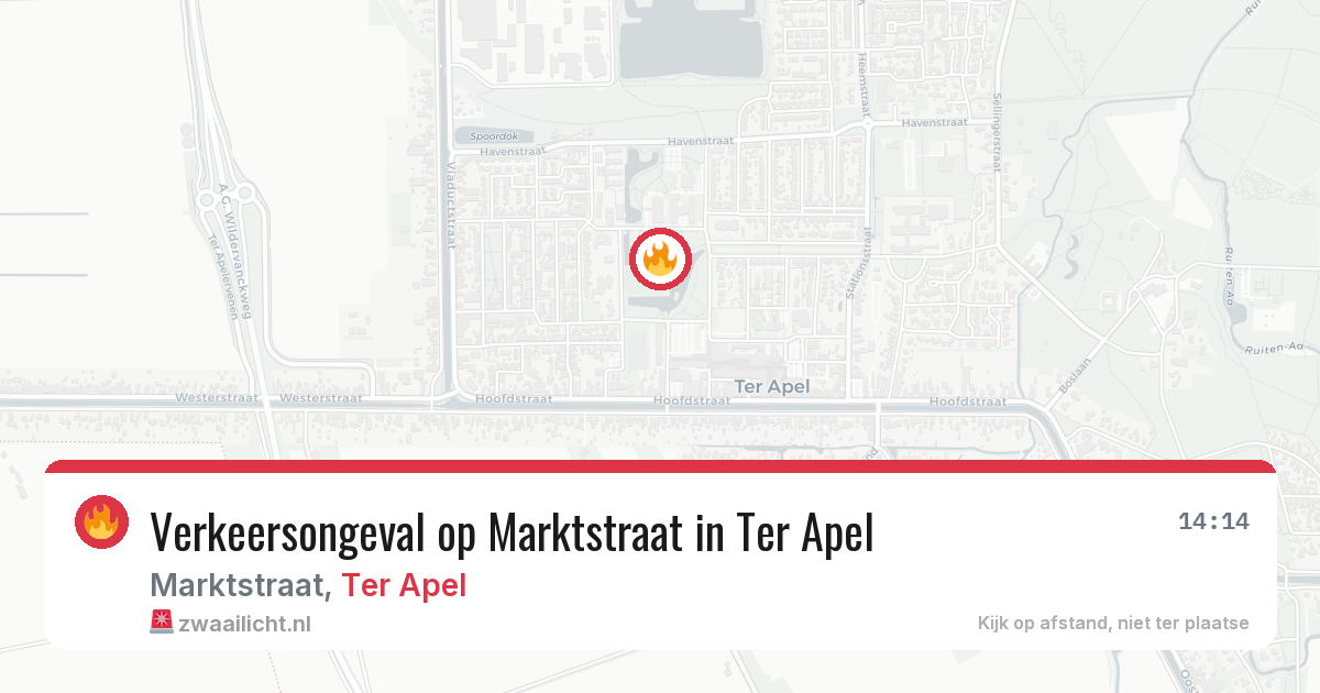 Verkeersongeval op Marktstraat in Ter Apel — 13 mrt 2026