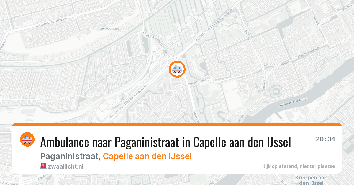 Ambulance naar Paganinistraat in Capelle aan den IJssel — 7 jun 2026