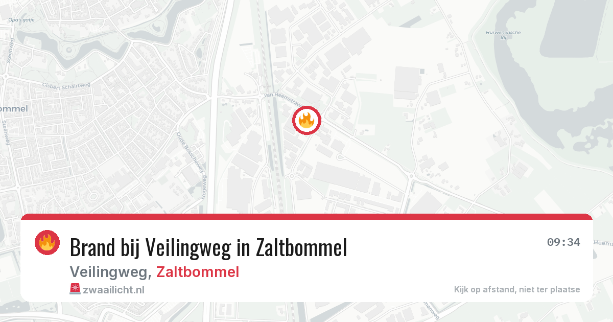 Brand bij Veilingweg in Zaltbommel — 27 jun 2026