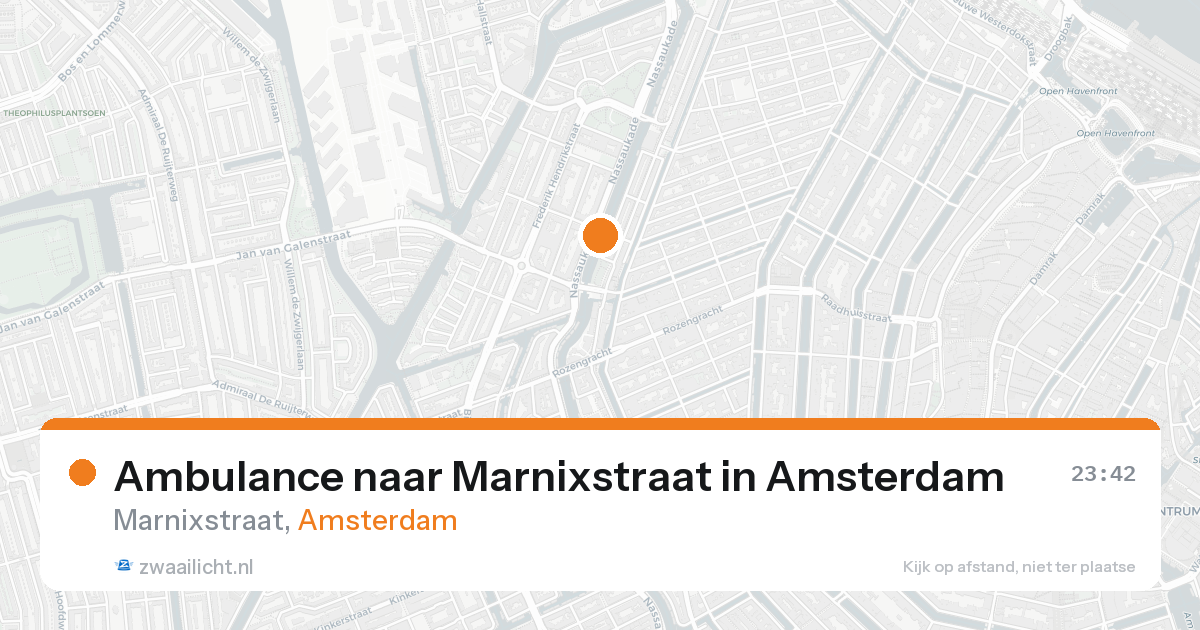 Ambulance naar Marnixstraat in Amsterdam — 18 aug 2026