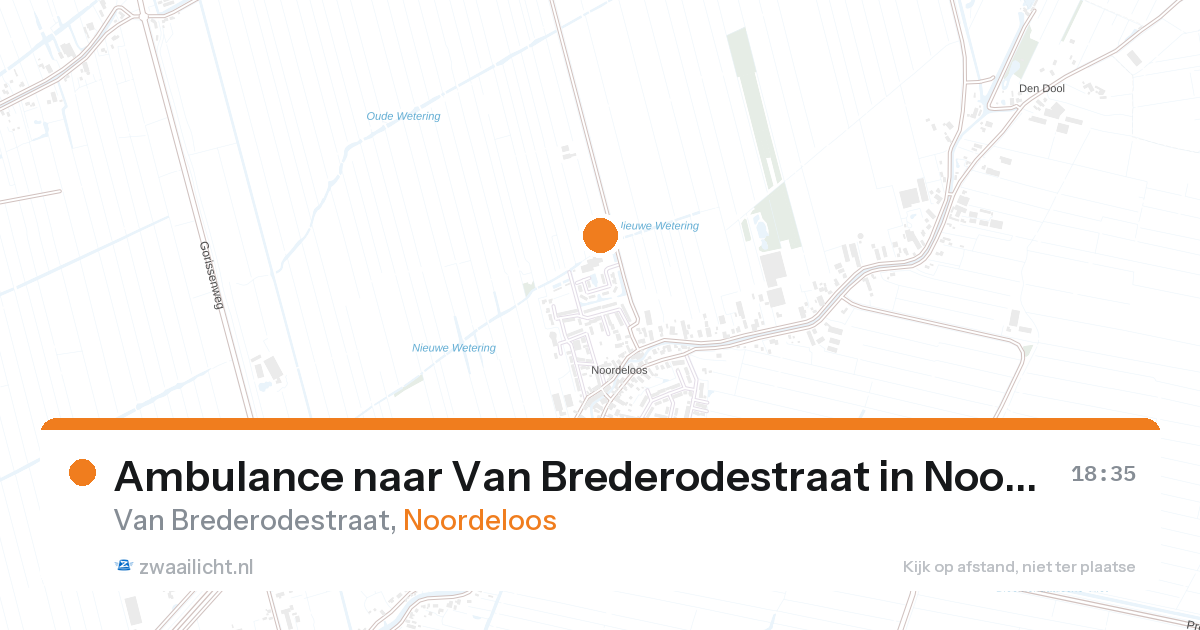 Ambulance naar Van Brederodestraat in Noordeloos — 28 aug 2026